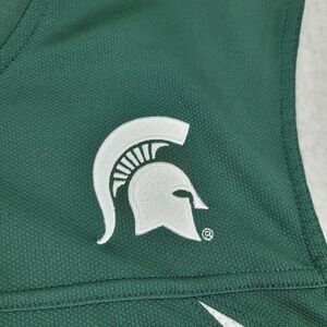 Michigan State Spartans Shirt Mens XL Green White NCAA Basketball Nike Dri Fit